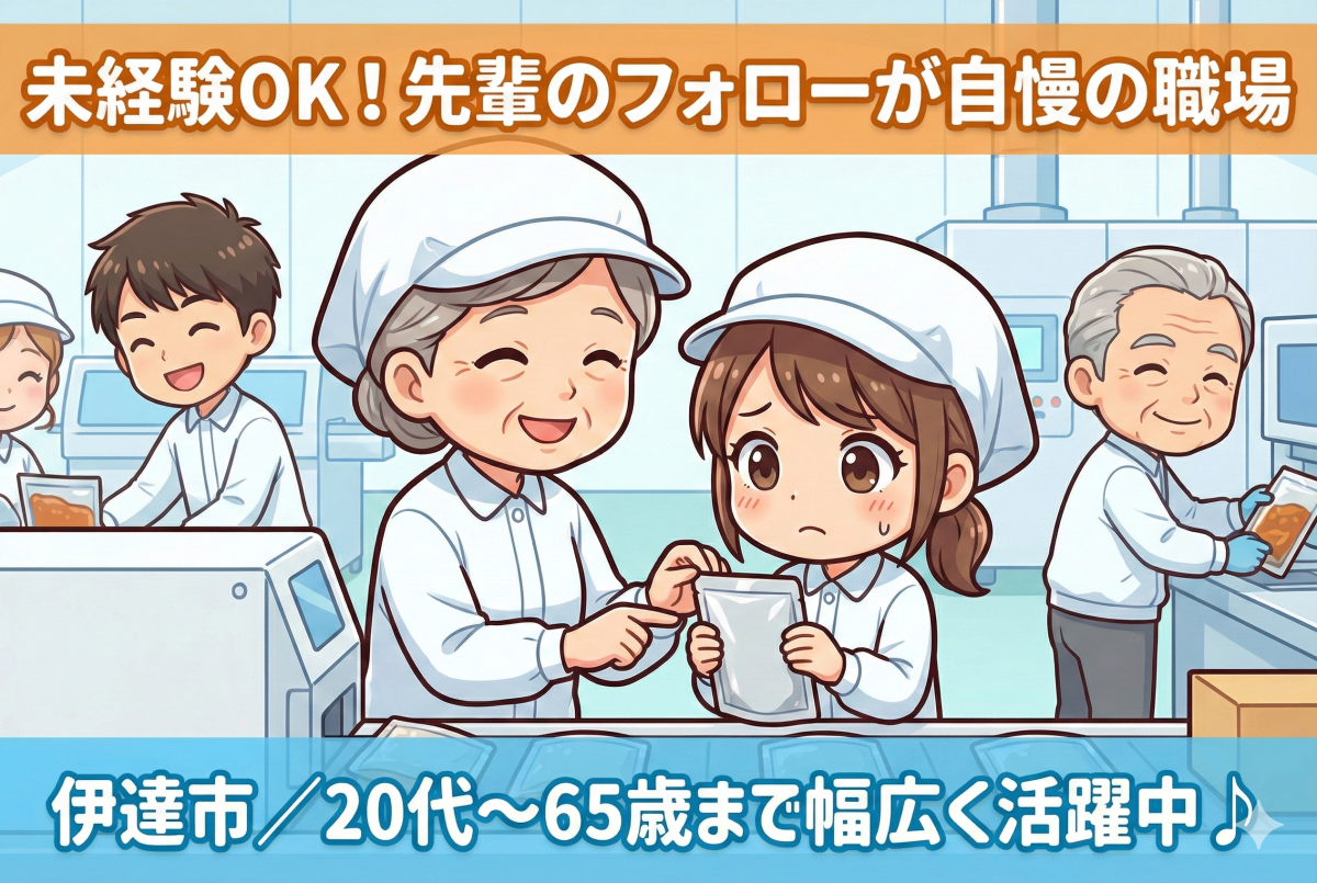 温めて食べるたまご食品の梱包作業//季節問わず老若男女大好きな食べ物/難しい作業一切なし