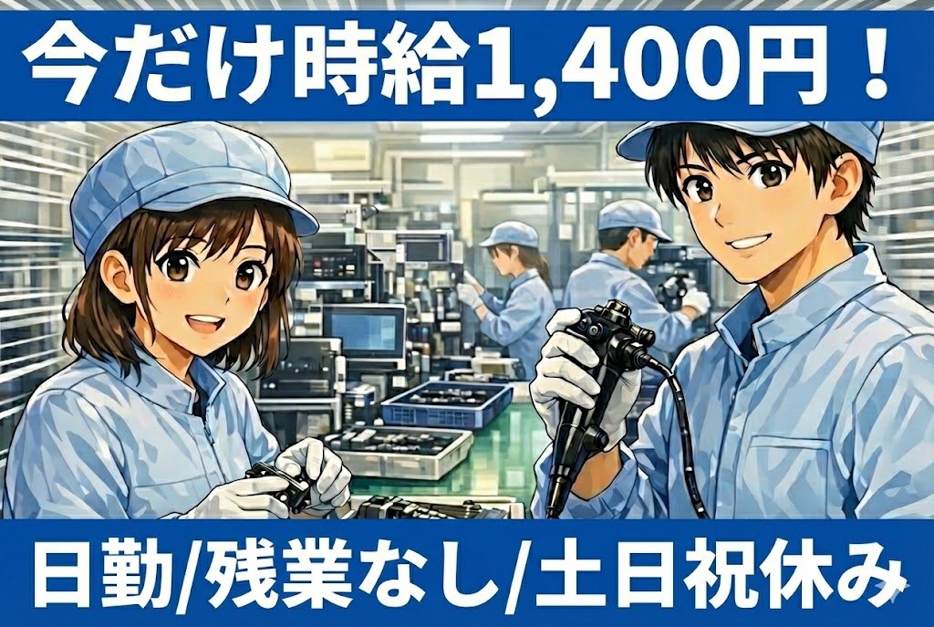 医療機器の修理メンテナンス//プライベート優先OK/子育て世代に人気の職場