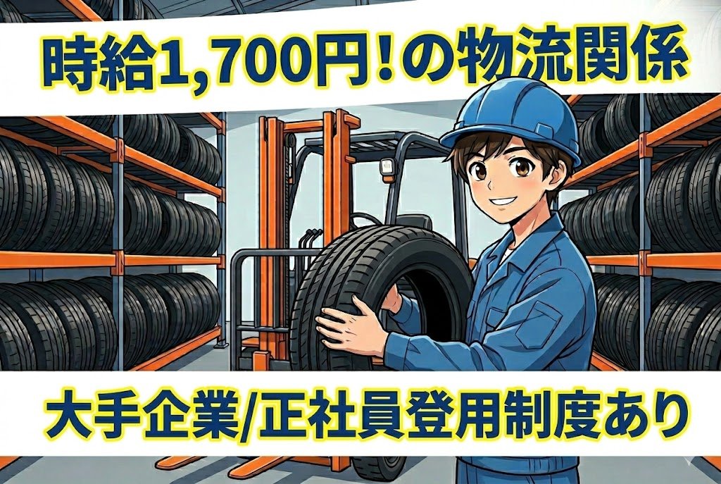 倉庫内で製品の仕分けフォークリフト//時給1,700円×最低月収30万以上