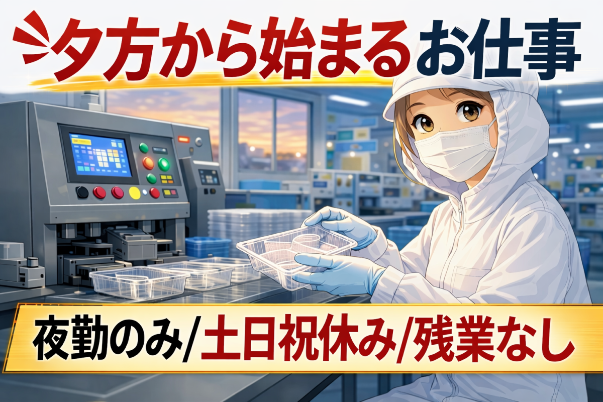 プラスチックパックの検査梱包//残業は基本ゼロ！/18時前のお仕事スタート