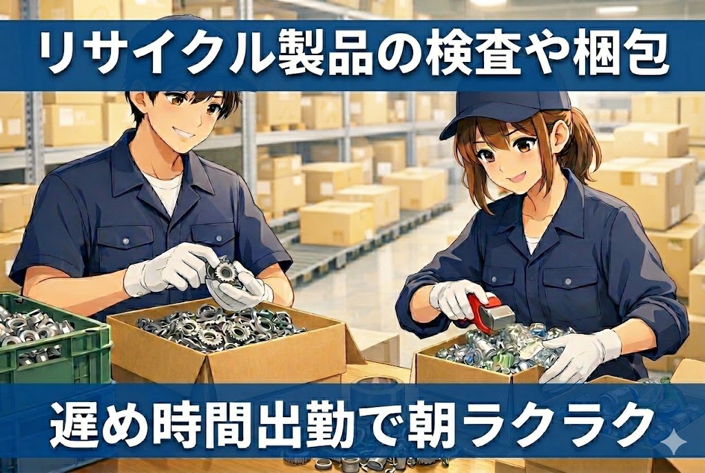 再生部品の選別・梱包/日勤のみ・工場見学OK・研修あり/西白河郡西郷村