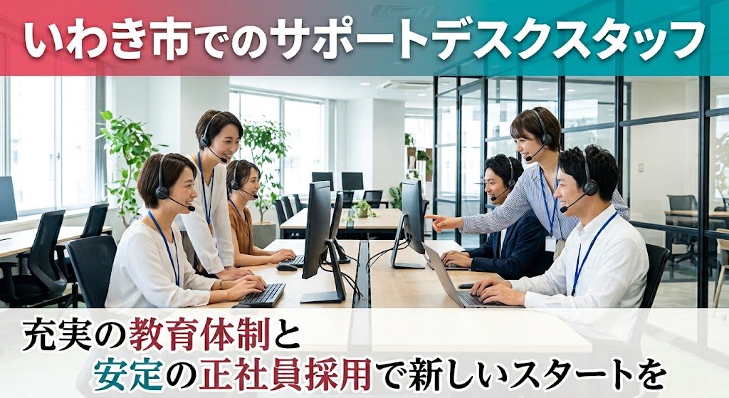 サポートデスクスタッフ//福島県いわき市・正社員採用の求人