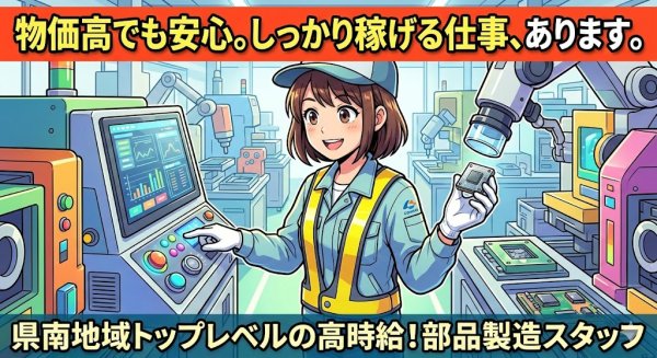 金属加工品の検査など品質チェック//月収30万以上可/地域屈指の高時給でしっかり稼げる