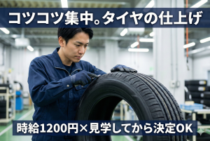 自動車部品の仕上げ作業