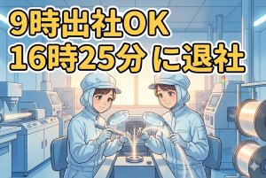 医療用部品の組立や加工//座り作業でヒザコシラクチン/年間休日125日以上//土日祝休みの日勤ワーク