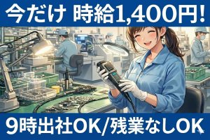 内視鏡製品の組立や加工などの作業//残業なしOK/9時出社OK