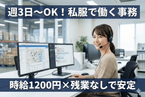 物流拠点での事務スタッフ//時短勤務や出勤日数相談可/