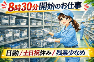 部品の収集と収納作業//未経験の挑戦可能です！/土日祝休み！/プライベート充実！