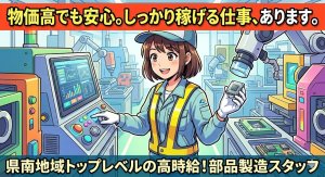 金属加工品の検査など品質チェック//月収30万以上可/地域屈指の高時給でしっかり稼げる