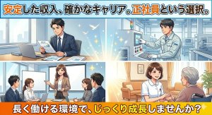 中古住宅の仕入・リフォーム企画営業 / 裁量大・想定年収350万円から600万円・昇給年2回・宅建手当月3万円・借上げ住宅制度・退職金制度